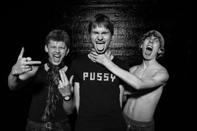 THREE SHITTING BIRDS